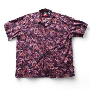 Boxer Boxer Vintage Y2K Dragon Allover Print Button Down Shirt Men's 1X Big